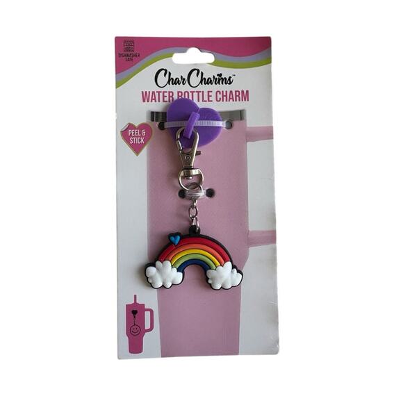 NEW CharCharms 40 oz. Colorful Tumbler Straws & Rainbow Charm Accessory Bundle - Picture 7 of 8
